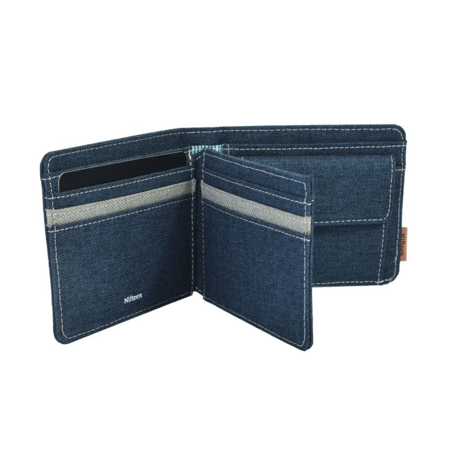 Nifteen London Billfold Wallet W/ Coin Purse And Card Flap 17 Nifteen London Billfold Wallet W/ Coin Purse And Card Flap - Image 15