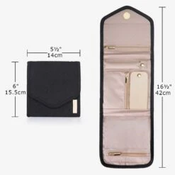 Bagsmart Peri Folding Jewelry Organizer Small -Fashion Bag Store Bagsmart Peri Folding Jewelry Organizer Small Black 5
