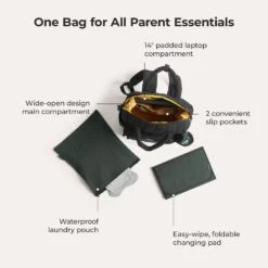 Bagsmart Walker Featherlight Travel Diaper Backpack 25L -Fashion Bag Store Bagsmart Walker Featherlight Travel Diaper Backpack 25L Black 19