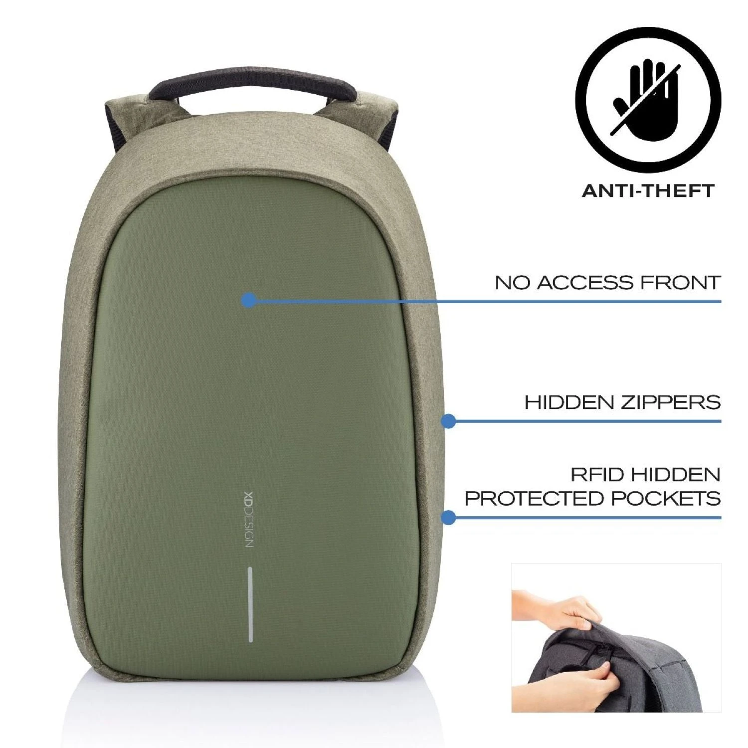 Bobby Hero Small Anti-Theft Backpack 17 Bobby Hero Small Anti-Theft Backpack - Image 15