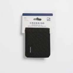 Crossing Bifold Wallet With Coin Pocket & Card Flap RFID -Fashion Bag Store Crossing Bifold Wallet with Coin Pocket Card Flap RFID Black 7