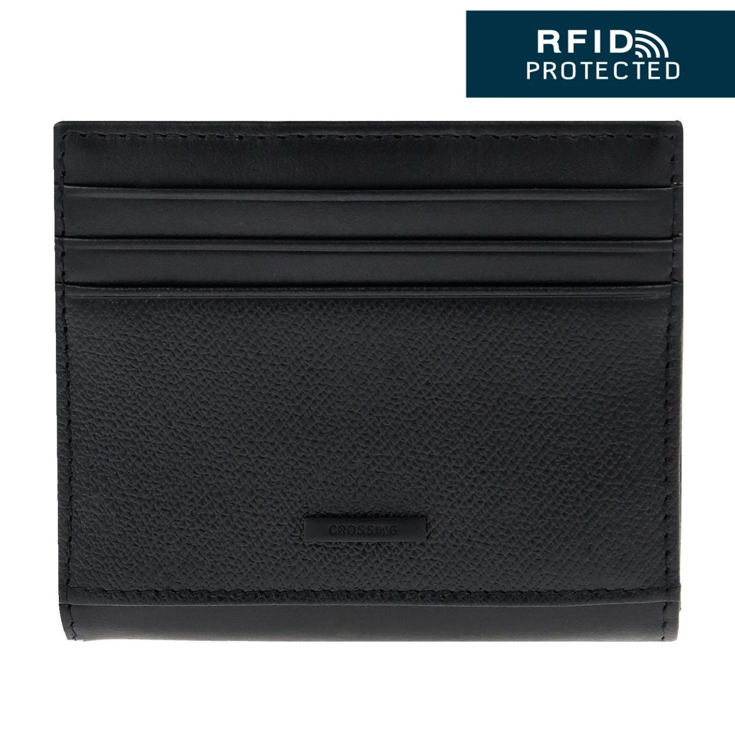 Crossing Elite Leather Card Case With Button Closure RFID 3 Crossing Elite Leather Card Case With Button Closure RFID