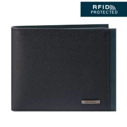 Crossing Modish Bi-fold Leather Wallet With Flap And Coin Pouch RFID