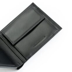 Crossing Sydney Bi-Fold Leather Wallet With Coin Pocket -Fashion Bag Store Crossing Sydney Bi Fold Leather Wallet With Coin Pocket Black 4
