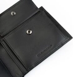 Crossing Sydney Bi-Fold Leather Wallet With Coin Pocket -Fashion Bag Store Crossing Sydney Bi Fold Leather Wallet With Coin Pocket Black 7