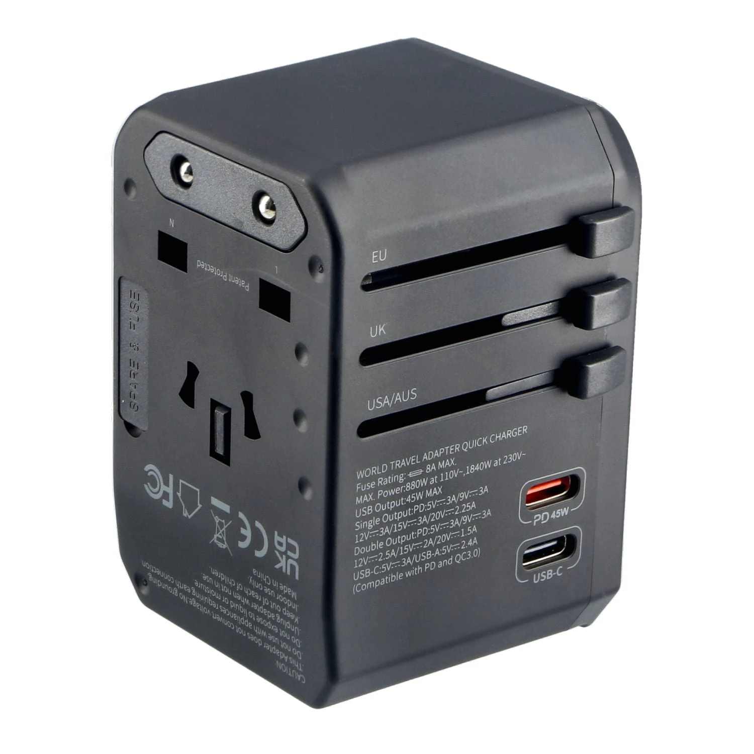 Crossing World Travel Adapter 45w With 2 USB C And 2 USB 3.0 A 3 Crossing World Travel Adapter 45w With 2 USB C And 2 USB 3.0 A