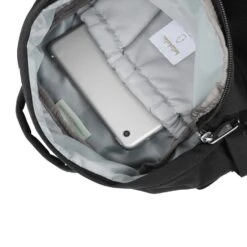 Hellolulu Mini Carter Backpack Recycled -Fashion Bag Store Hellolulu Mini Carter Backpack Recycled Flat Black 3 1 91c302d0 a094 457e 8b3d d701d27a8770