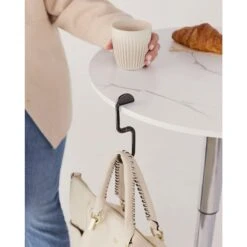 Klipsta Flip Bag Hook -Fashion Bag Store Klipsta Flip Bag Hook Black Chrome 3