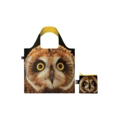 LOQI ARTIST Foldable Tote Bag -Fashion Bag Store Loqi Artist Bag Nat Geo Short Eared Owl 2