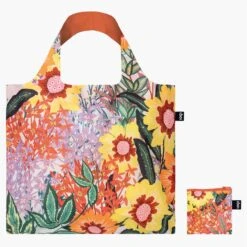 LOQI ARTIST Foldable Tote Bag -Fashion Bag Store Loqi Artist Foldable Tote Bag Pomme Chan Thai Floral Recycled 4
