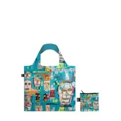 LOQI Museum Foldable Tote Bag -Fashion Bag Store Loqi Museum Bag Jean Michel Basquiat Skull 2