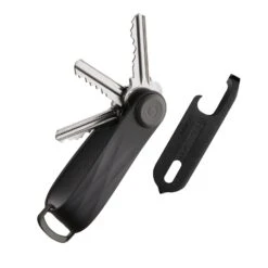 Orbitkey 2.0 Active Key Organizer Set (Black) + Multi-Tool (Black)