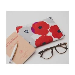 WPC Flat Pouch -Fashion Bag Store WPC Flat Pouch Flower Bird Charcoal 3