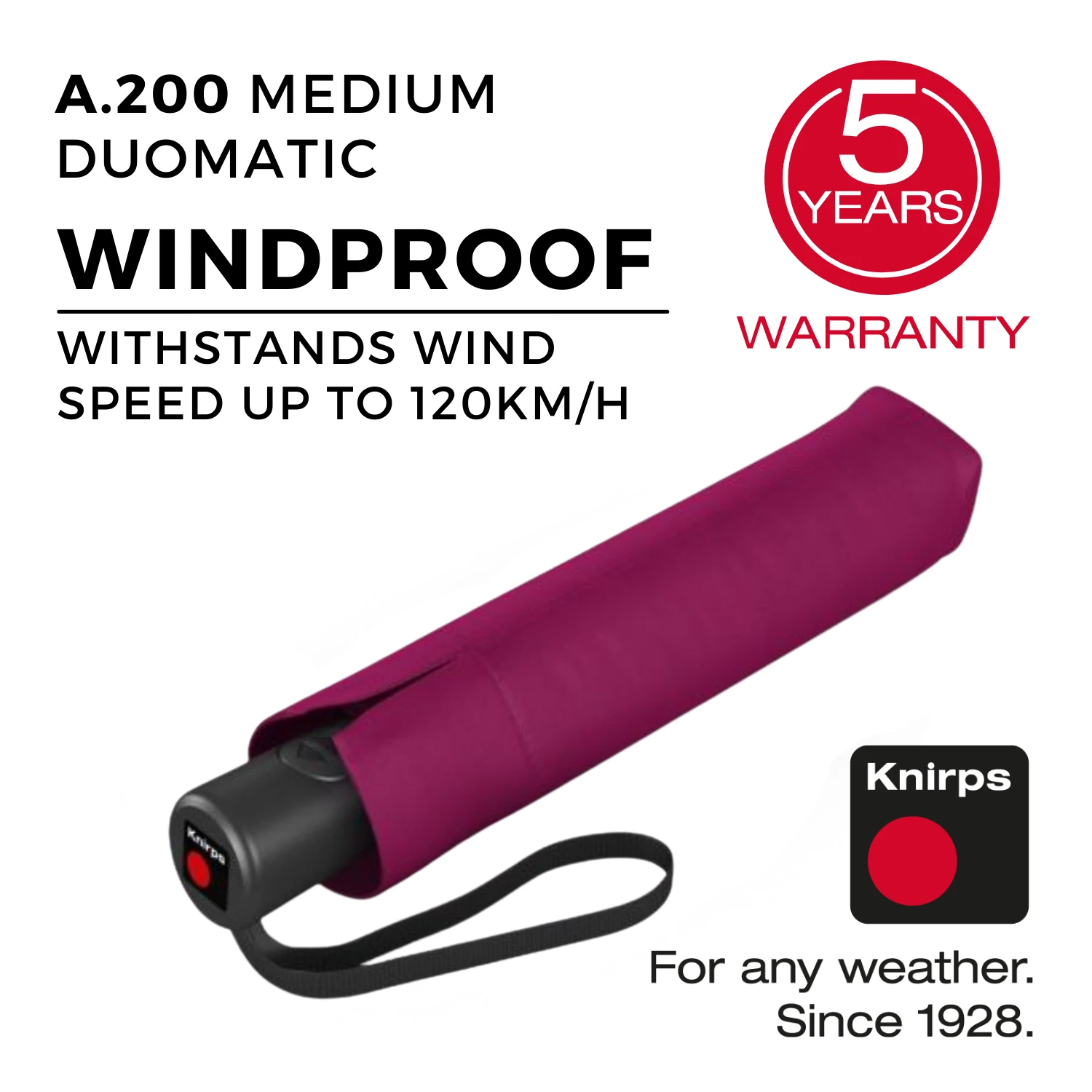 Knirps A.200 Medium Duomatic Umbrella V2 4 Knirps A.200 Medium Duomatic Umbrella V2 - Image 2