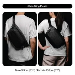Orbitkey Urban Sling Bag Plus 6L -Fashion Bag Store orbitkey urban sling bag plus 6l black 7